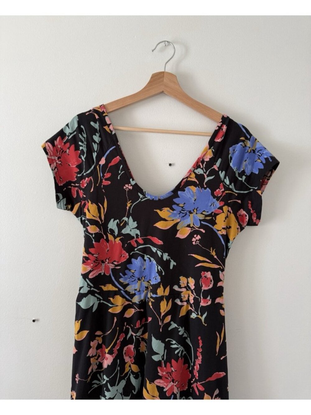 Pact Organic Cotton Floral Crossback Fit&flare Midi Shirt Dress Feminine XL - Picture 3 of 9